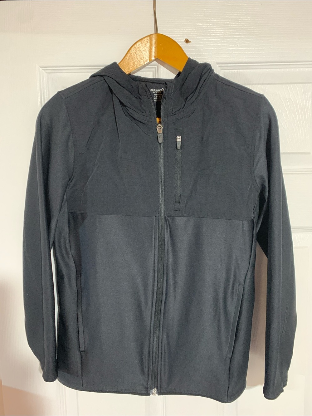Old Navy Black Hooded Lightweight Jacket